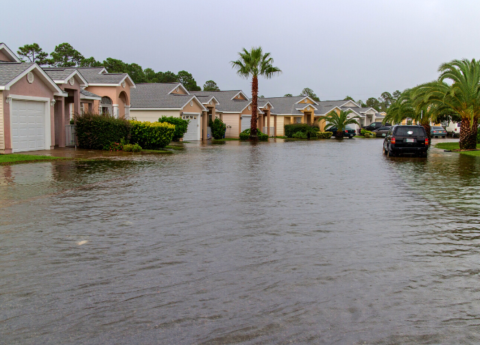 Hurricane Ian flooded neighborhood